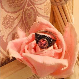 925 sterling silver pink ring